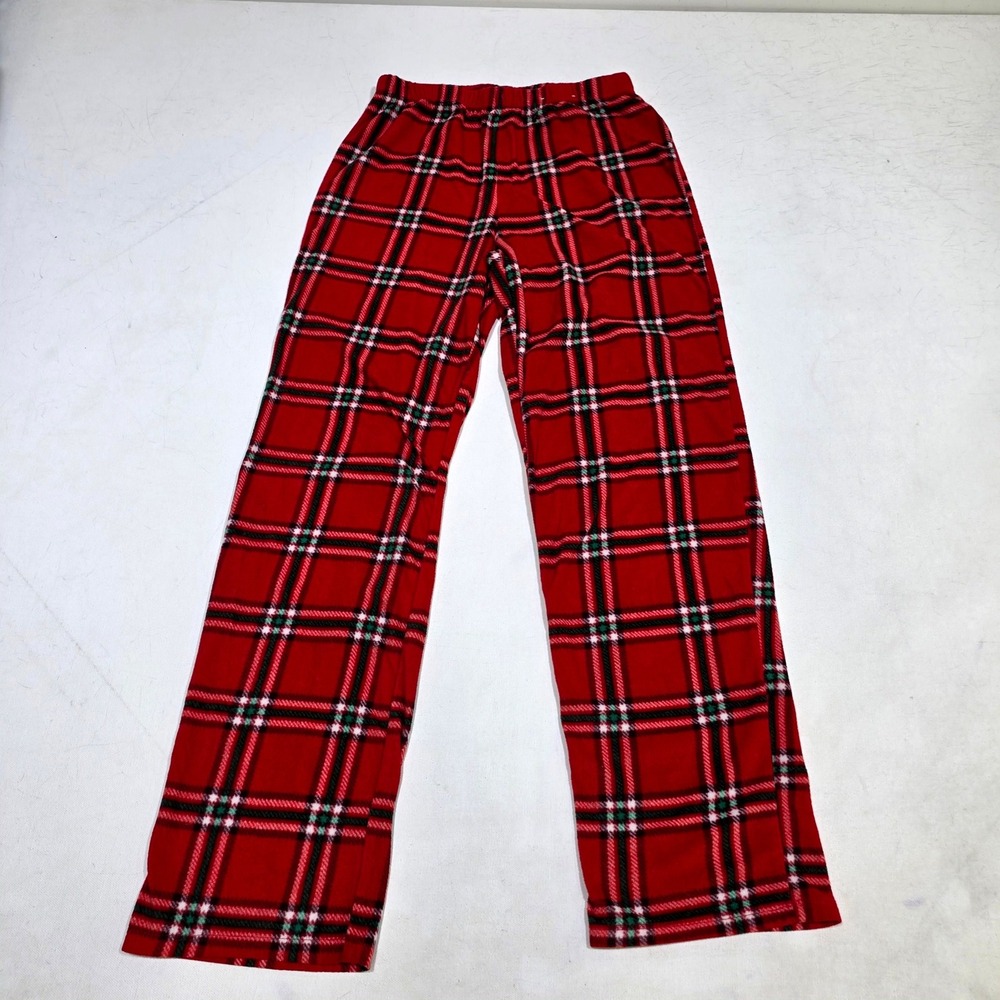 Wondershop Pajama Pants Womens XS Red Plaid Fleece Sleepwear Holiday Lounge